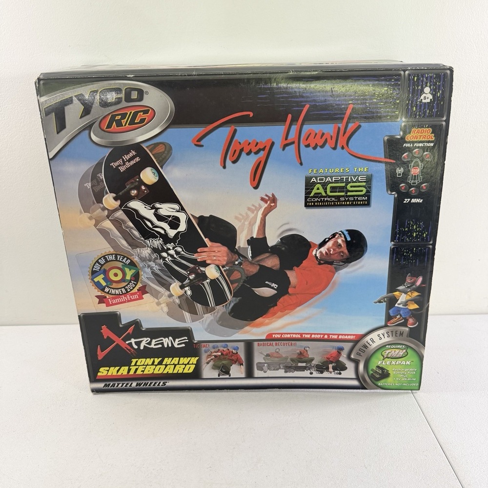 Vintage 2001 Mattel Tyco R/C Tony Hawk Xtreme Skateboard NEW SEALED
